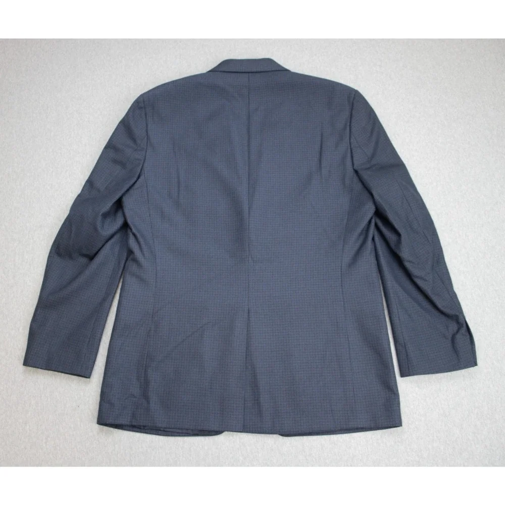 Lauren Ralph Lauren Blazer Mens Size 40R Navy Blue Check 2 Button‎ Notch Lapel